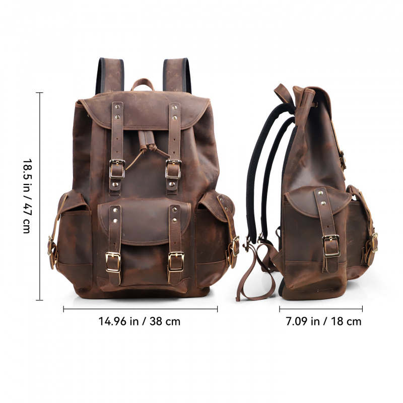 New Arrivals Leather Backpack  - Leather Backpack Vintage ulasan dan harga