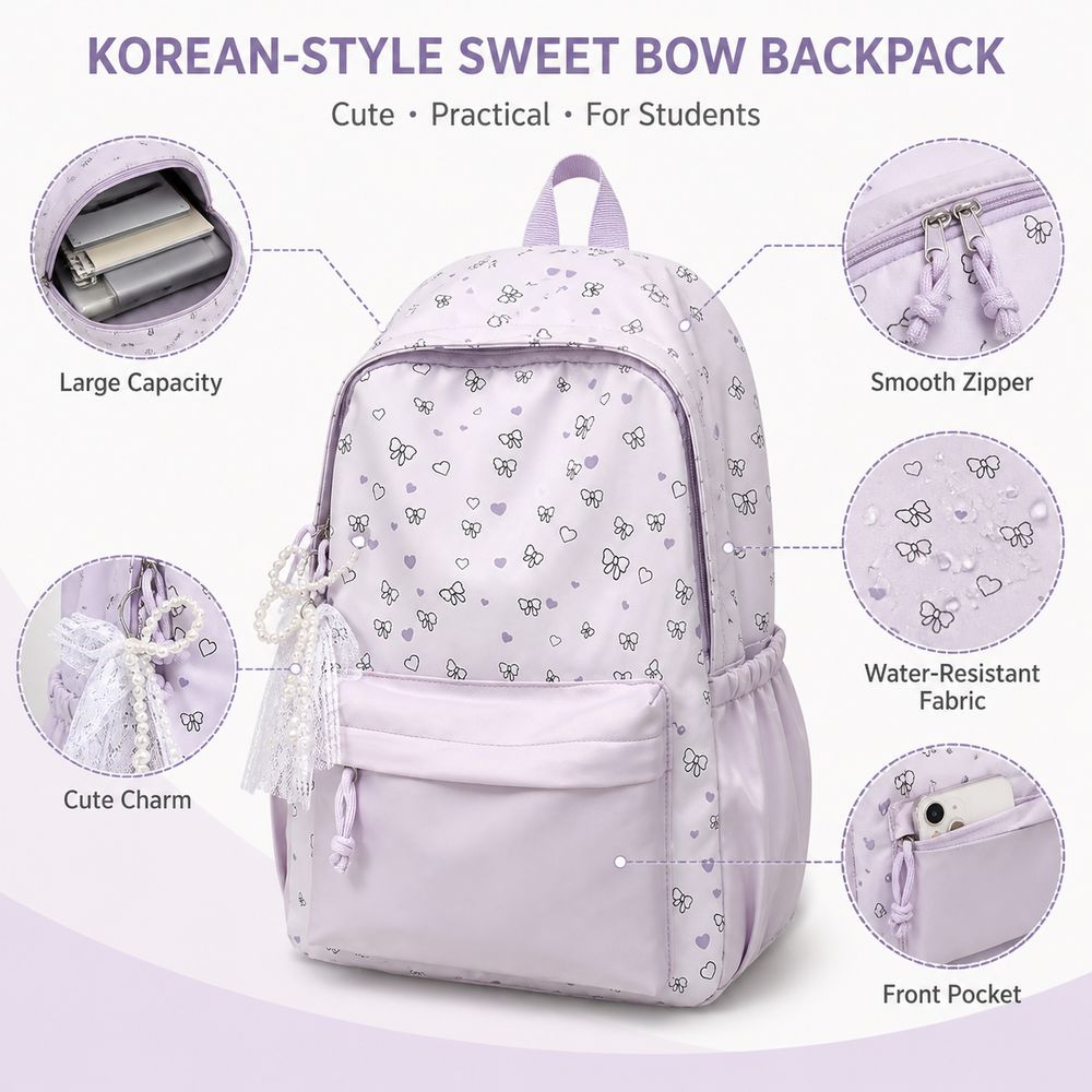 Casual Large Capacity Student  - Fashion Backpack Women ulasan dan harga