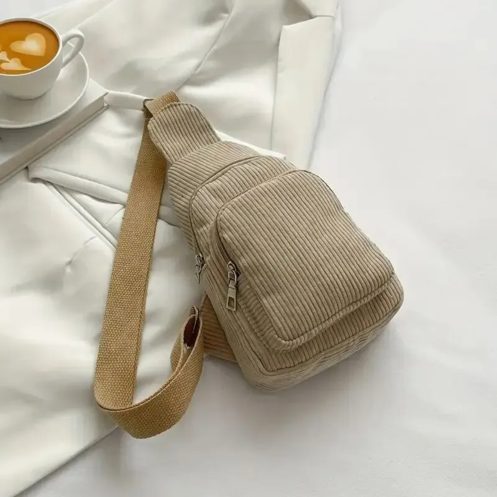Vintage Corduroy Crossbody Bag - Sling Backpack Shoulder ulasan dan harga