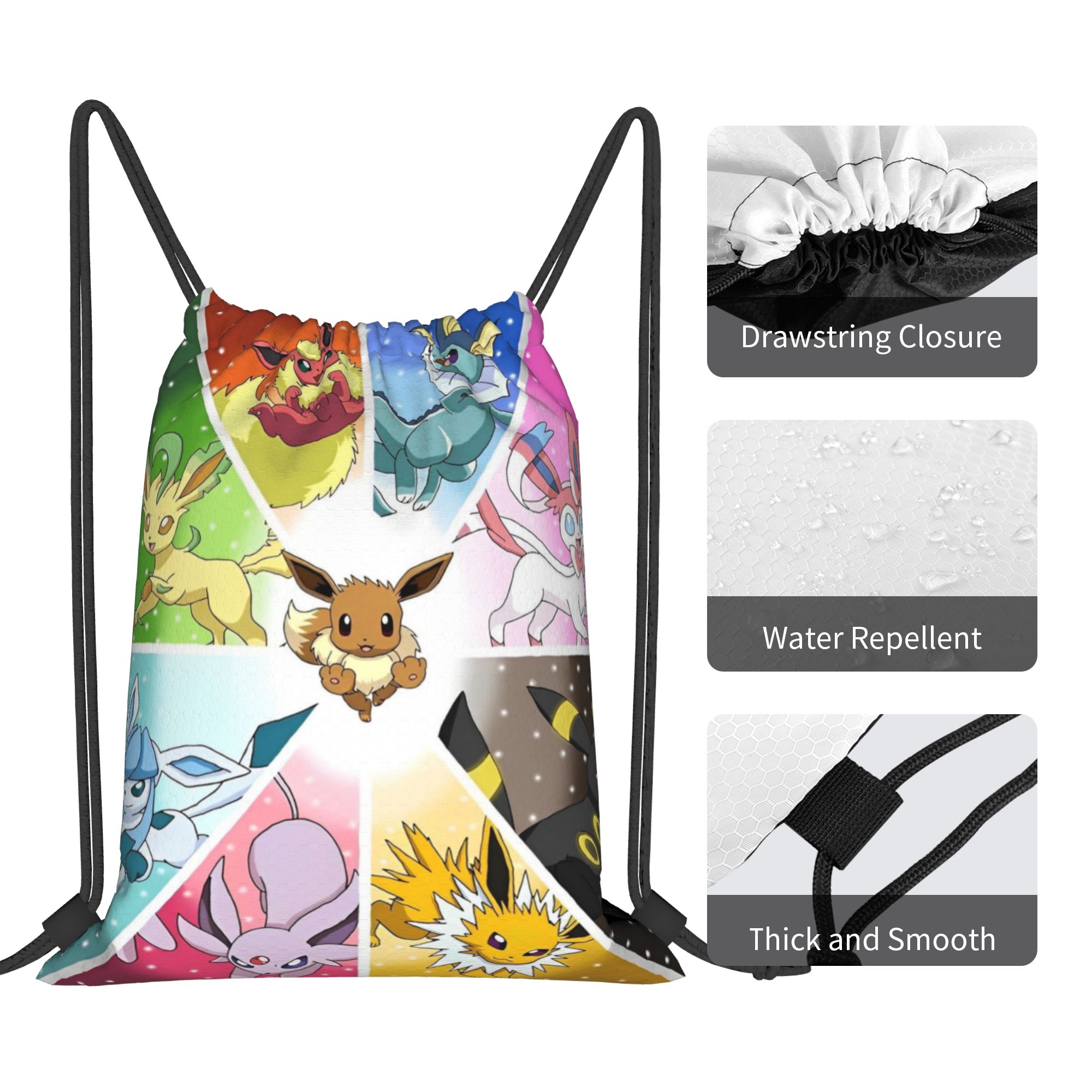 90s Anime Poke-Mon Drawstring  - Drawstring Gym Bag ulasan dan harga
