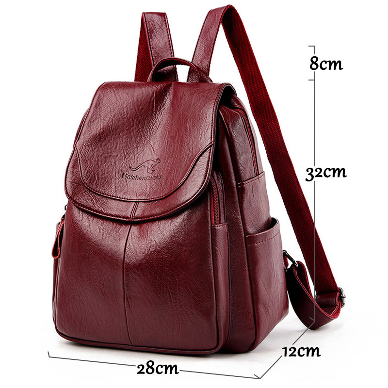 Vintage Soft Leather Backpack  - Leather Backpack Vintage ulasan dan harga