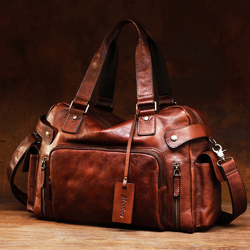 Vintage vegetable tanned leath - Leather Backpack Vintage ulasan dan harga