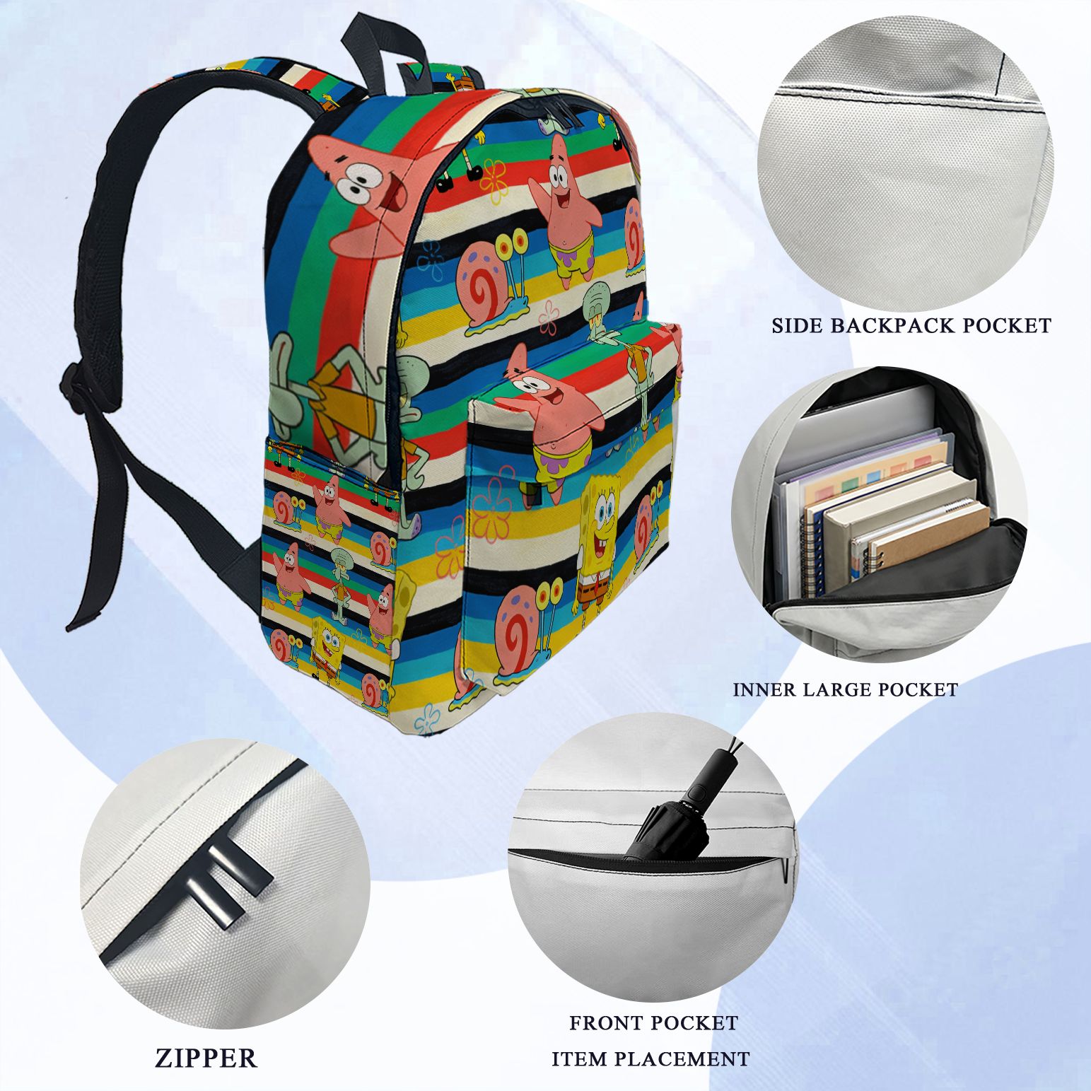 SpongeBob SquarePants Striped  - School Backpack Teen ulasan dan harga