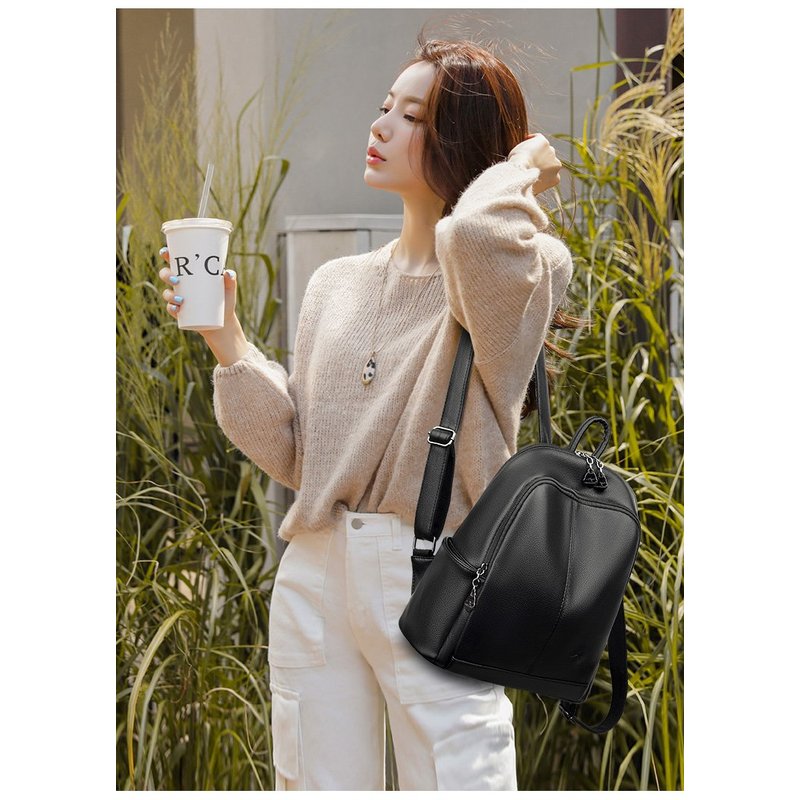 New Korean Soft pu Leather Lar - Leather Backpack Vintage ulasan dan harga