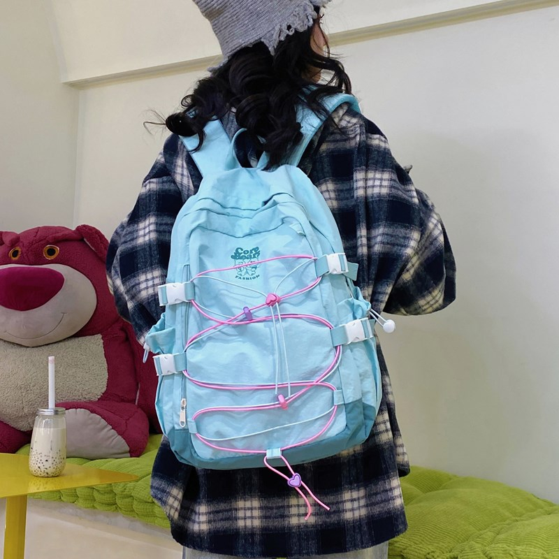 LEFTSIDE Women's Nylon Backpac - School Backpack Teen ulasan dan harga